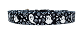 Goth Ghosties Black and White Dog Collar